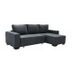 Γωνιακός καναπές κρεβάτι "LONDON" από ύφασμα σε ανθρακί χρώμα 271x158x90