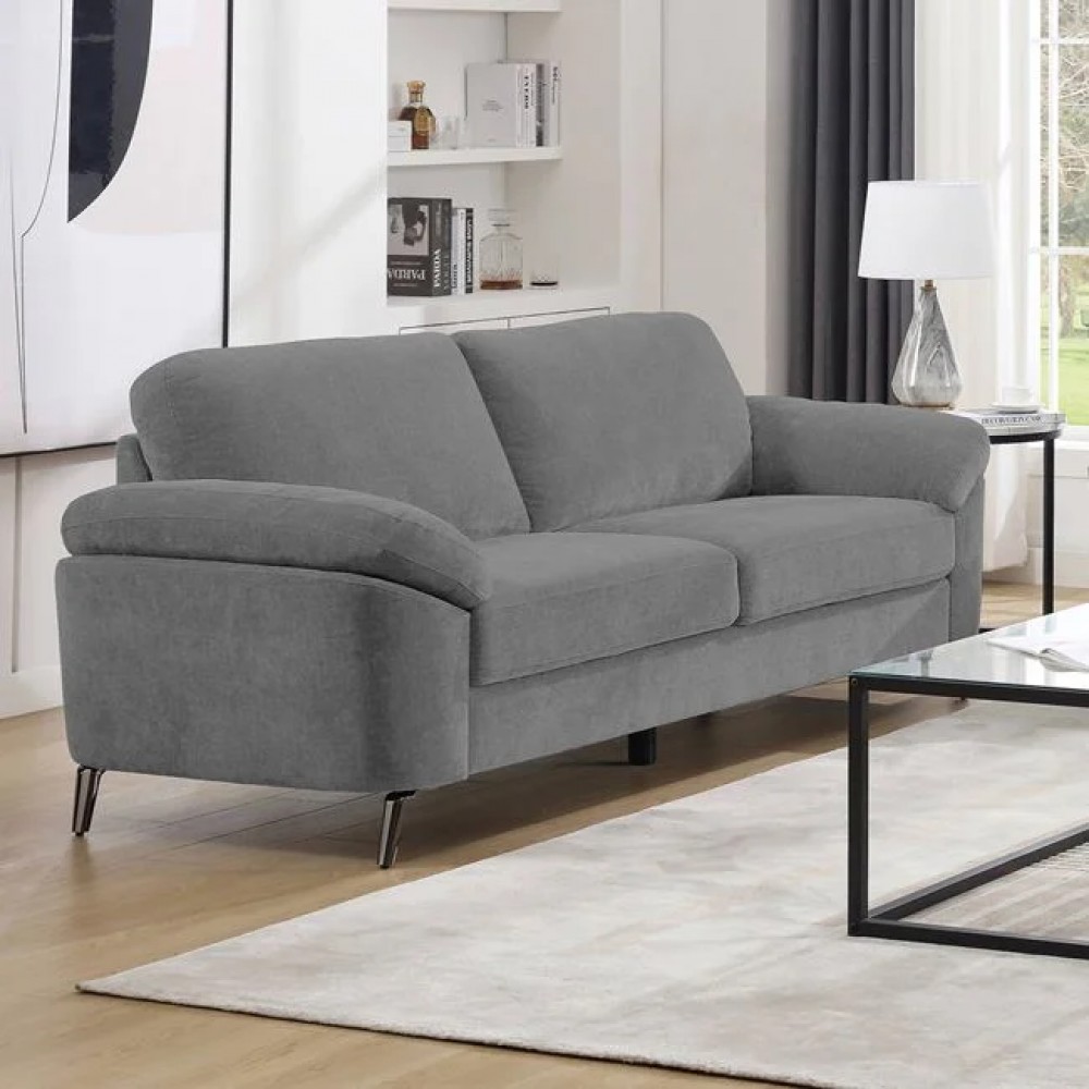Καναπές τριθέσιος "KATRINA" από ύφασμα σε γκρι χρώμα 212x87x89