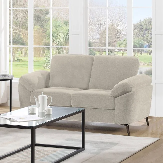 Καναπές διθέσιος "KATRINA" από ύφασμα σε μπεζ χρώμα 162x87x89