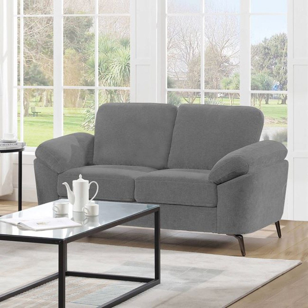 Καναπές διθέσιος "KATRINA" από ύφασμα σε γκρι χρώμα 162x87x89