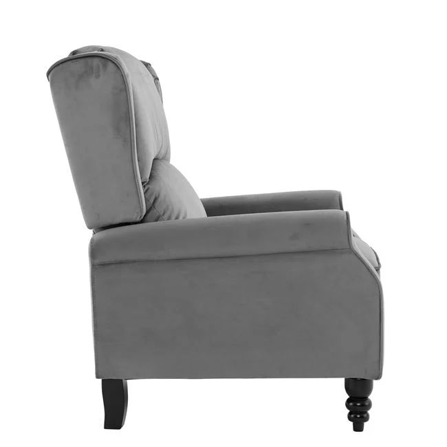 Πολυθρόνα relax-μπερζέρα "SIMPLE" από ύφασμα σε χρώμα γκρι 72x84x97