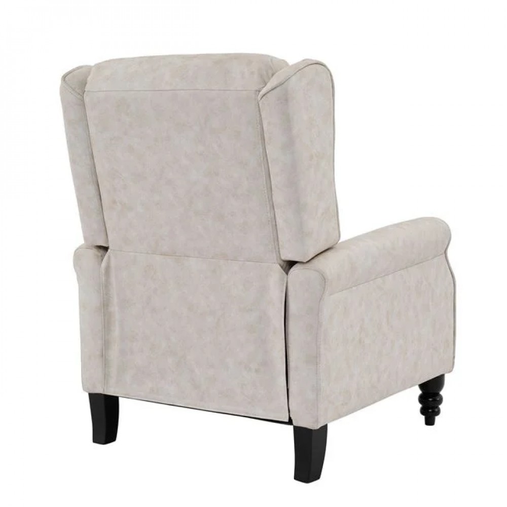 Πολυθρόνα relax-μπερζέρα "SIMPLE" από ύφασμα σε χρώμα εκρού 72x84x97