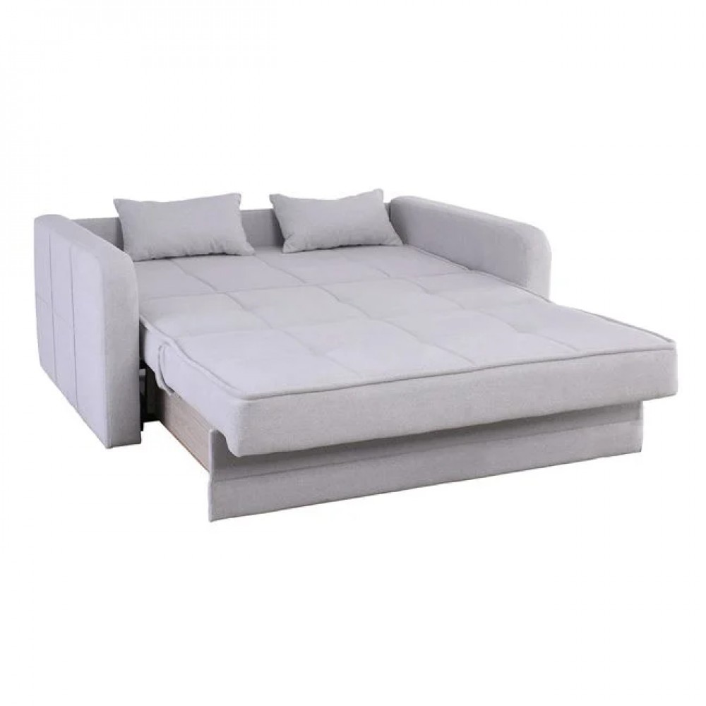 Καναπές-κρεβάτι διθέσιος "CAMAL" από ύφασμα σε χρώμα γκρι 171x115x90