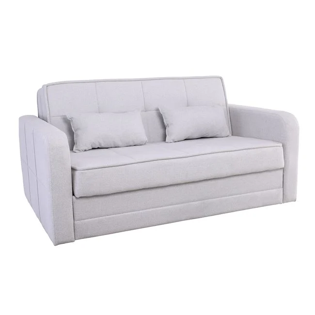 Καναπές-κρεβάτι διθέσιος "CAMAL" από ύφασμα σε χρώμα γκρι 171x115x90