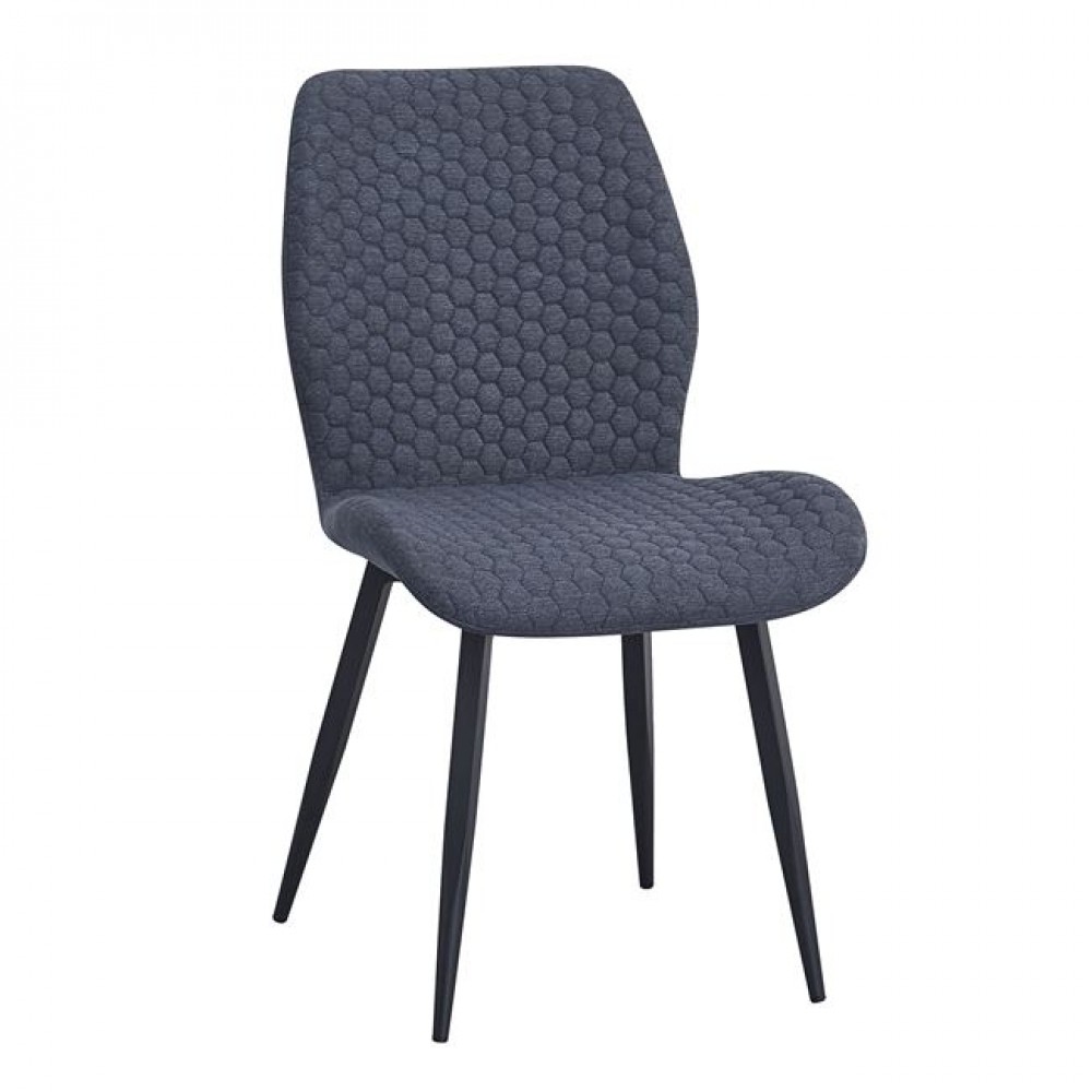 Καρέκλα "CLARA" από μέταλλο/ύφασμα σε χρώμα μαύρο/γκρι 50x62x87