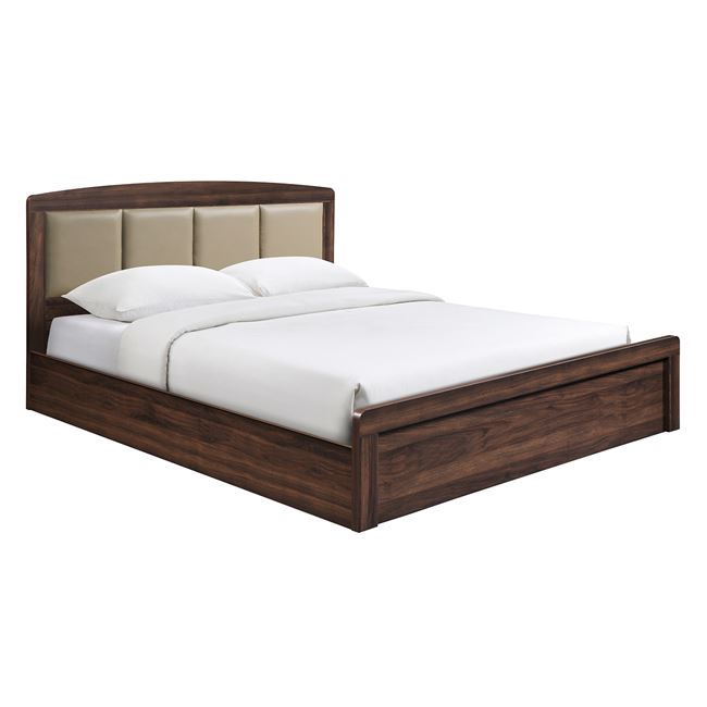 Κρεβάτι "LIFE LUX" διπλό σε χρώμα καρυδί 150x200