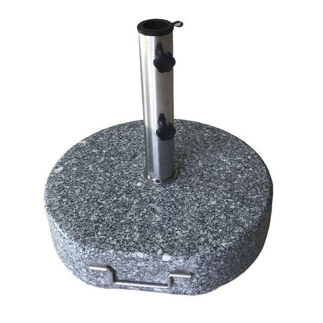 Βάση ομπρέλας από τεχνόπετρα-τεχνομάρμαρο/μέταλλο σε χρώμα γρανίτη/inox Φ50x7.5/37 40kg
