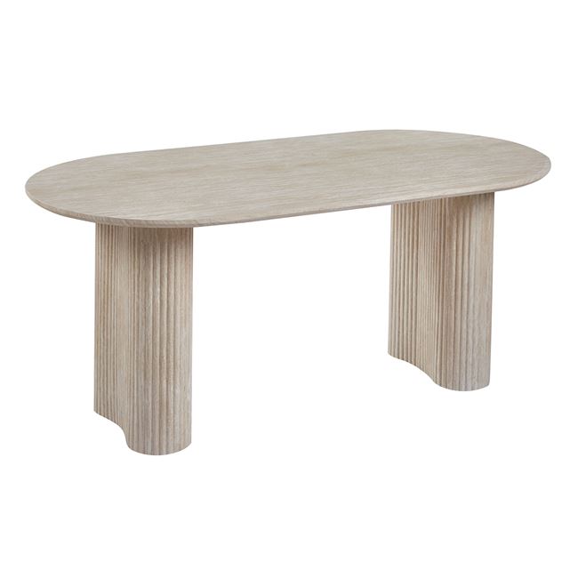 Τραπέζι τραπεζαρίας "DIAZ" από mdf σε χρώμα natural stone 180x90x76