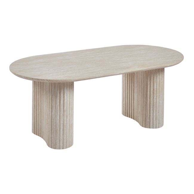 Τραπέζι σαλονιού "DIAZ" από mdf σε χρώμα natural stone 120x60x45