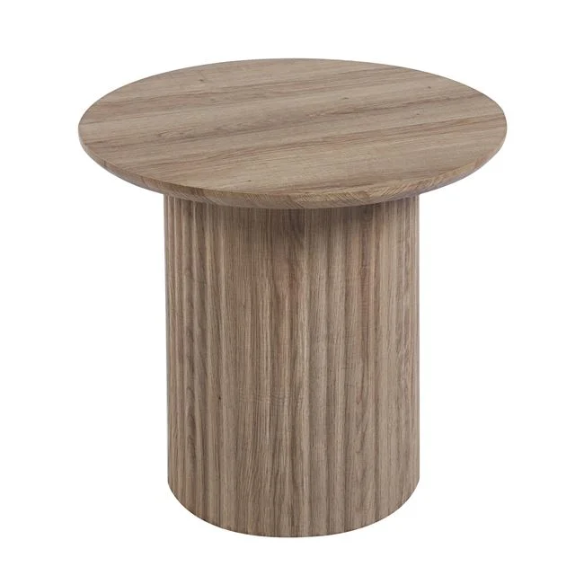 Σετ τραπέζια σαλονιού "DIAZ" 2τμχ από mdf σε χρώμα σονόμα Φ50&Φ80