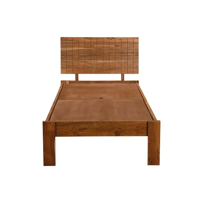 Κρεβάτι μονό "CAPITAL" από ξύλο σε χρώμα φυσικό 90x200