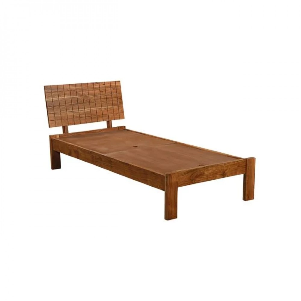 Κρεβάτι μονό "CAPITAL" από ξύλο σε χρώμα φυσικό 90x200