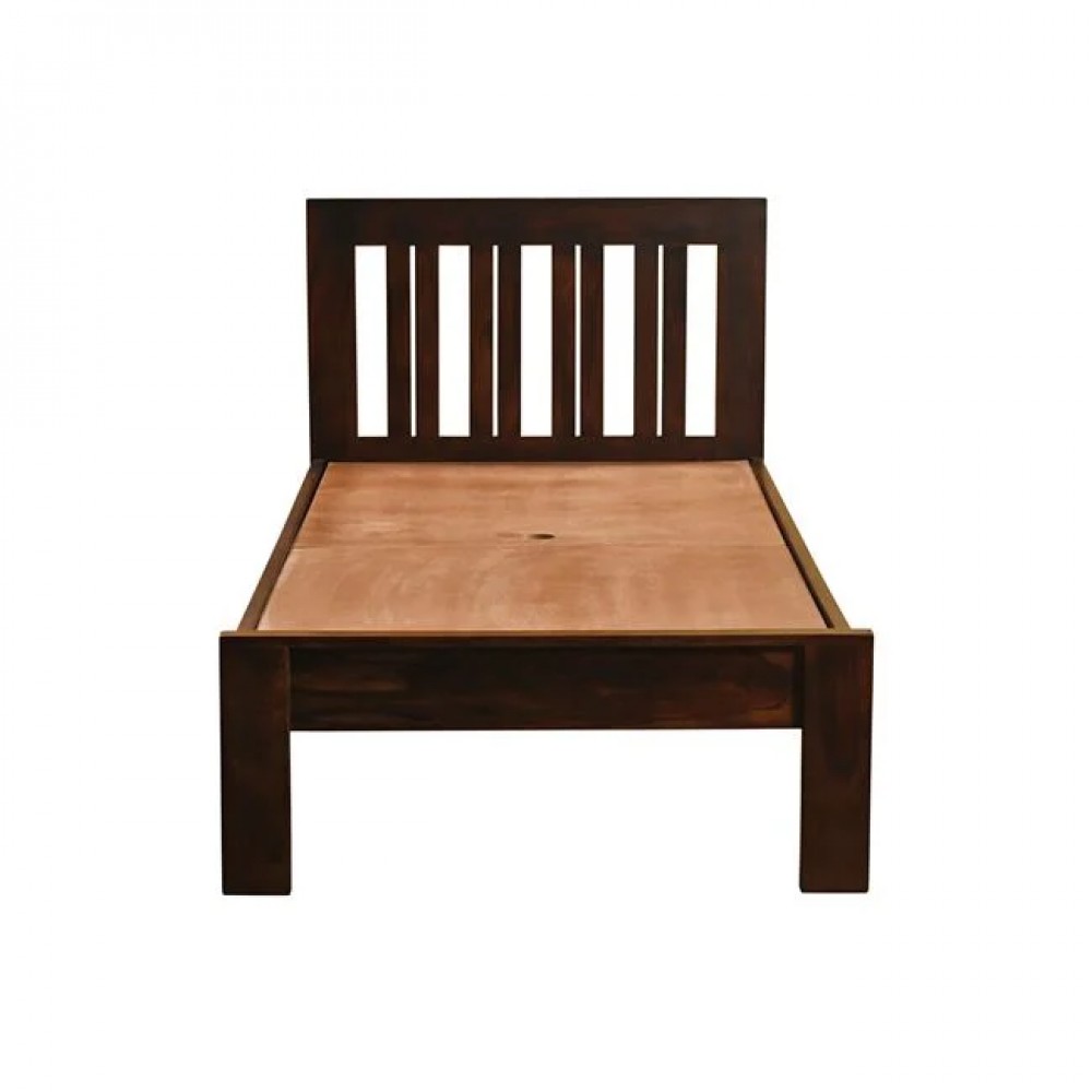 Κρεβάτι μονό "SOHO" από ξύλο σε χρώμα καρυδί 90x200