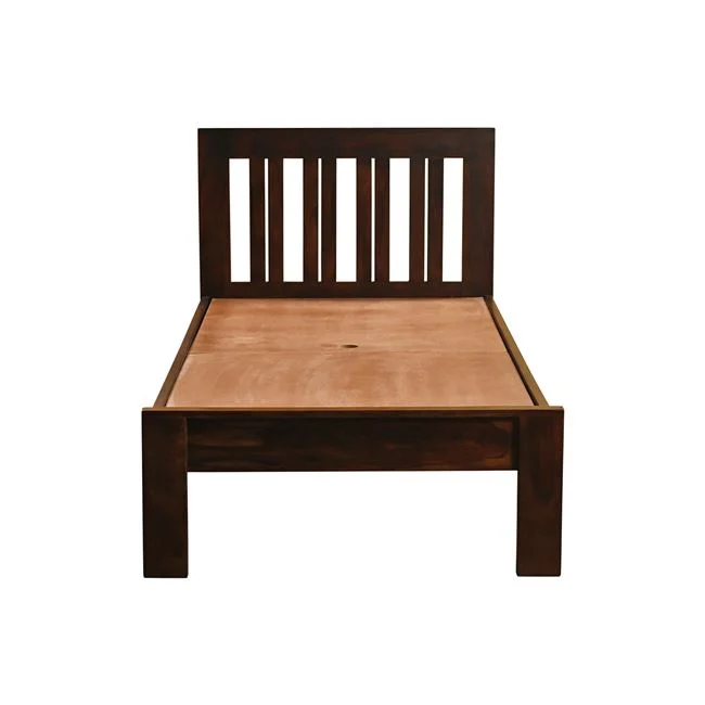 Κρεβάτι μονό "SOHO" από ξύλο σε χρώμα καρυδί 90x200