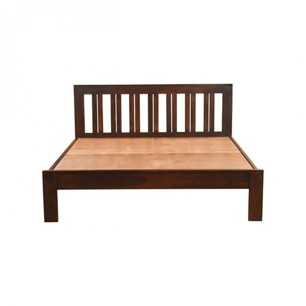 Κρεβάτι διπλό "SOHO" από ξύλο σε χρώμα καρυδί 160x200