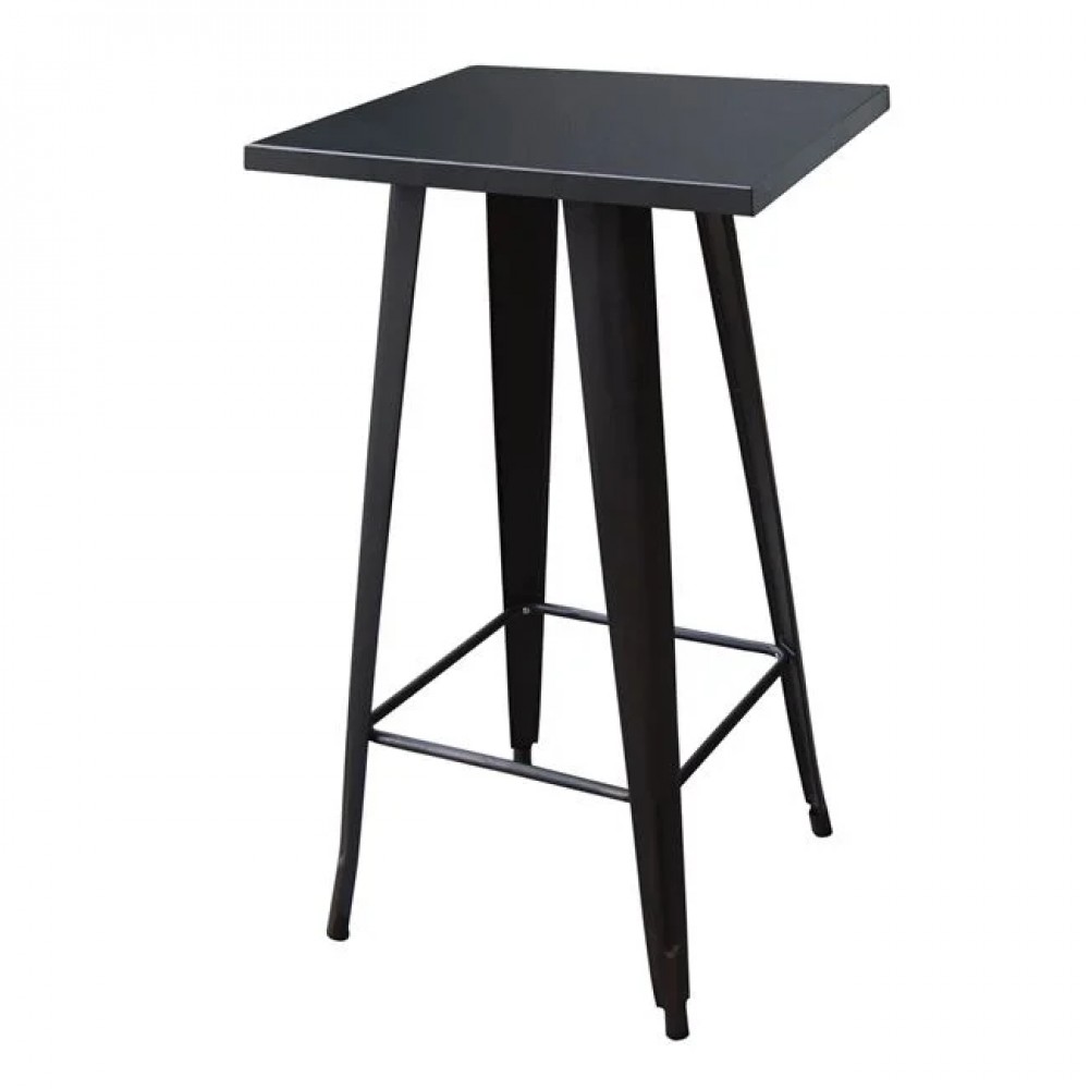 Τραπέζι μπαρ "RELIX" από μέταλλο σε χρώμα μαύρο 60x60x103