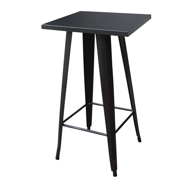 Τραπέζι μπαρ "RELIX" από μέταλλο σε χρώμα μαύρο 60x60x103