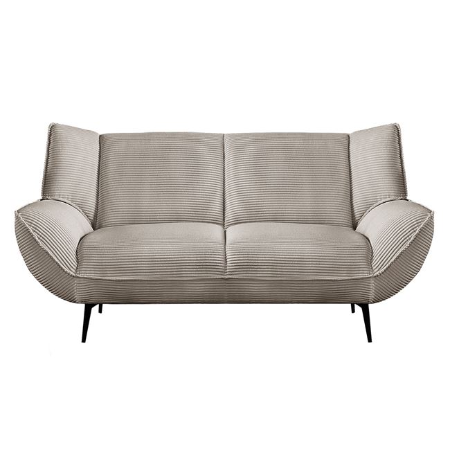 Καναπές διθέσιος "EMERALD" από ύφασμα κοτλέ σε χρώμα μπεζ 172x88x82