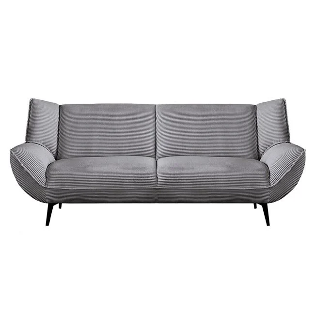 Καναπές τριθέσιος "EMERALD" από ύφασμα κοτλέ σε χρώμα γκρι 212x88x82