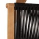Πολυθρόνα "COFFEE" από ξύλο/rope wicker σε χρώμα φυσικό/μαύρο 58x56x87