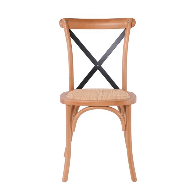 Καρέκλα "DESTINY" από ξύλο/μέταλλο σε χρώμα φυσικό/μαύρο 48x52x89