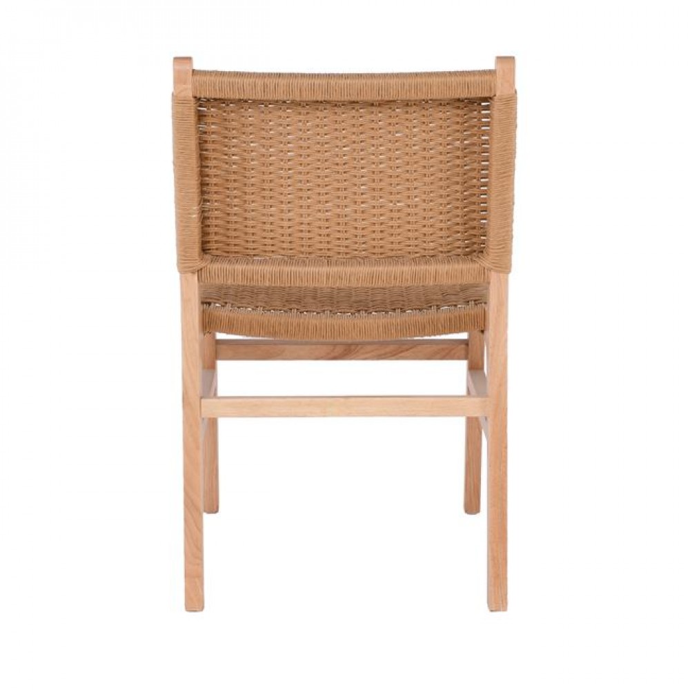 Καρέκλα τραπεζαρίας "COMO" από ξύλο/σχοινί σε χρώμα φυσικό 50x61x85
