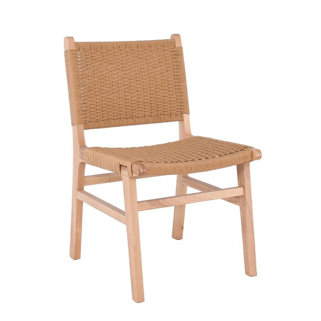 Καρέκλα τραπεζαρίας "COMO" από ξύλο/σχοινί σε χρώμα φυσικό 50x61x85