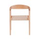 Πολυθρόνα τραπεζαρίας "LEXY" από ξύλο/σχοινί σε χρώμα φυσικό 56x56x78