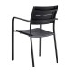 Πολυθρόνα "SAGA" στοιβαζόμενη από μέταλλο/pp σε χρώμα μαύρο 57x46x83