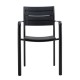 Πολυθρόνα "SAGA" στοιβαζόμενη από μέταλλο/pp σε χρώμα μαύρο 57x46x83