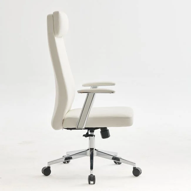 Πολυθρόνα γραφείου διευθυντή από pu σε χρώμα λευκό 63x75x115/121