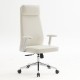 Πολυθρόνα γραφείου διευθυντή από pu σε χρώμα λευκό 63x75x115/121