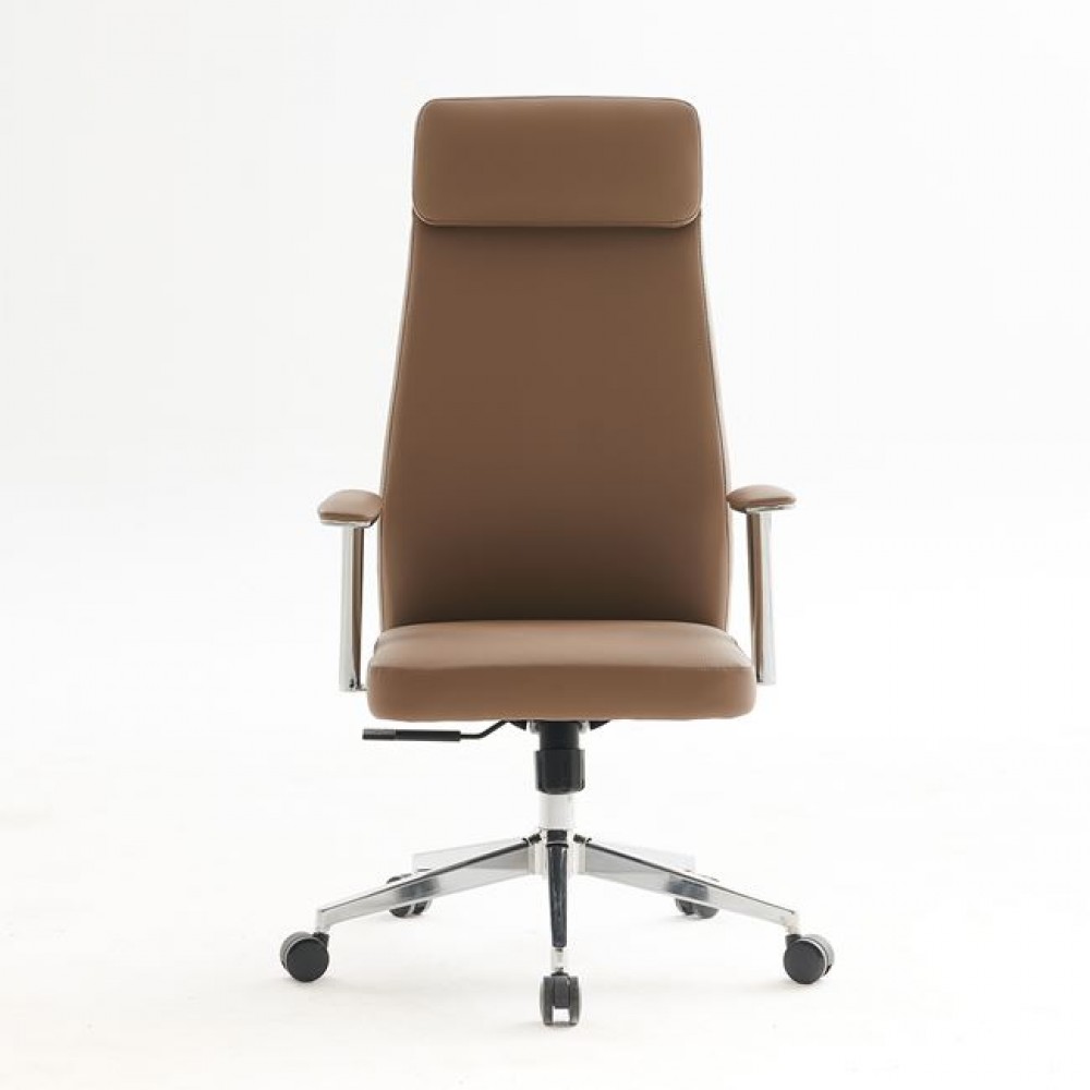 Πολυθρόνα γραφείου διευθυντή από pu σε χρώμα καπουτσίνο 63x75x115/121