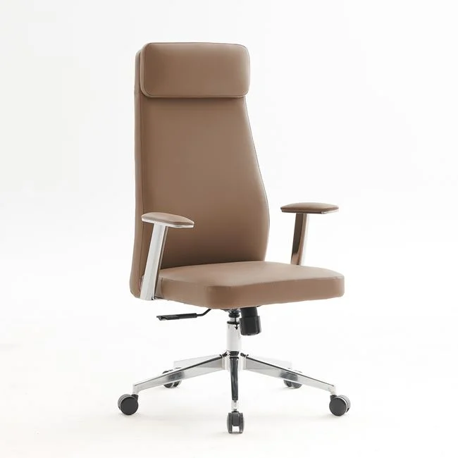 Πολυθρόνα γραφείου διευθυντή από pu σε χρώμα καπουτσίνο 63x75x115/121