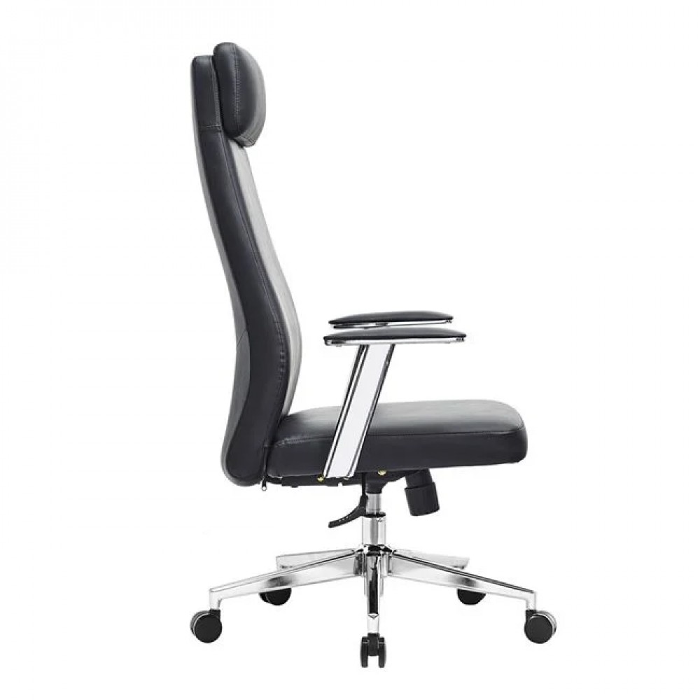 Πολυθρόνα γραφείου διευθυντή από pu σε χρώμα μαύρο 63x75x115/121