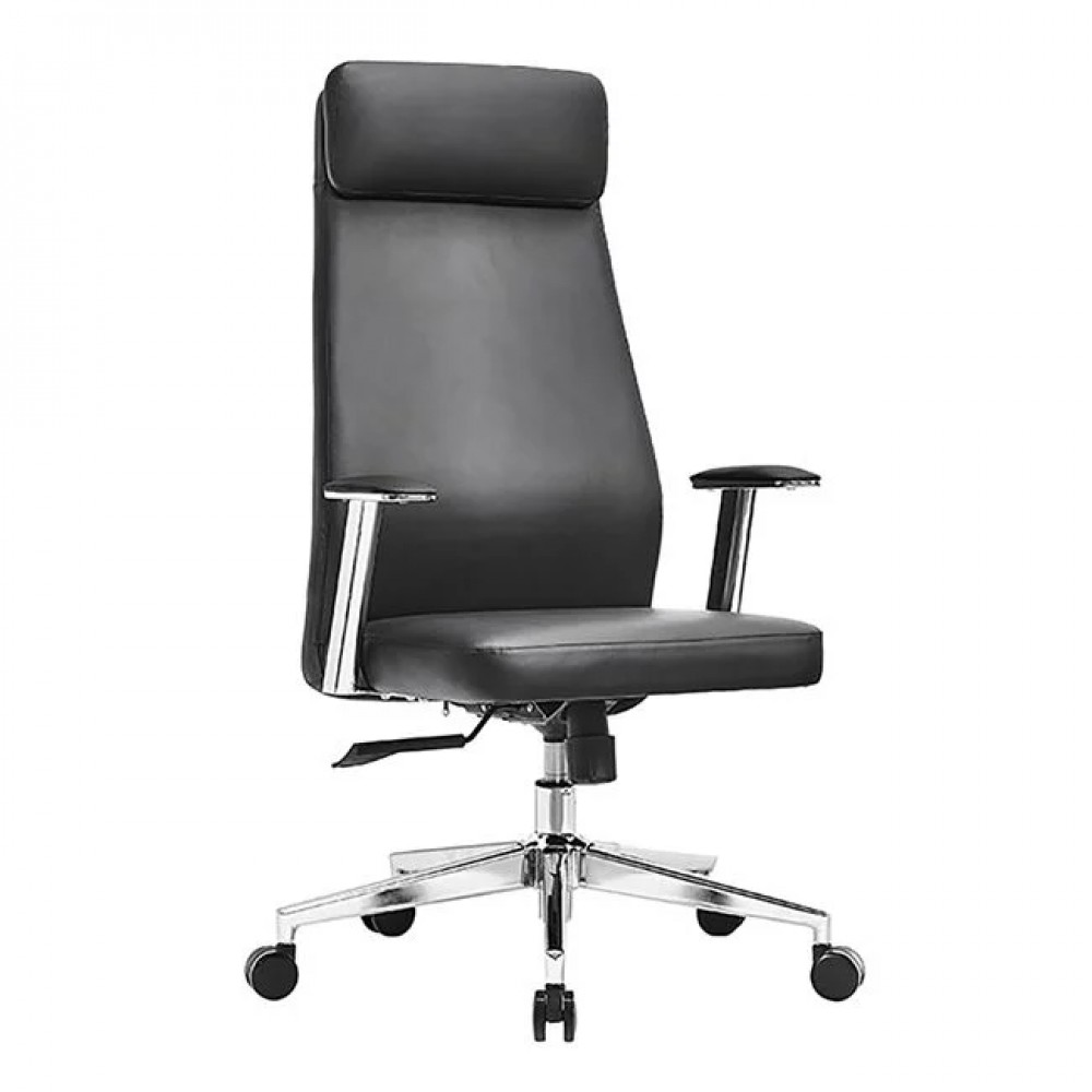 Πολυθρόνα γραφείου διευθυντή από pu σε χρώμα μαύρο 63x75x115/121