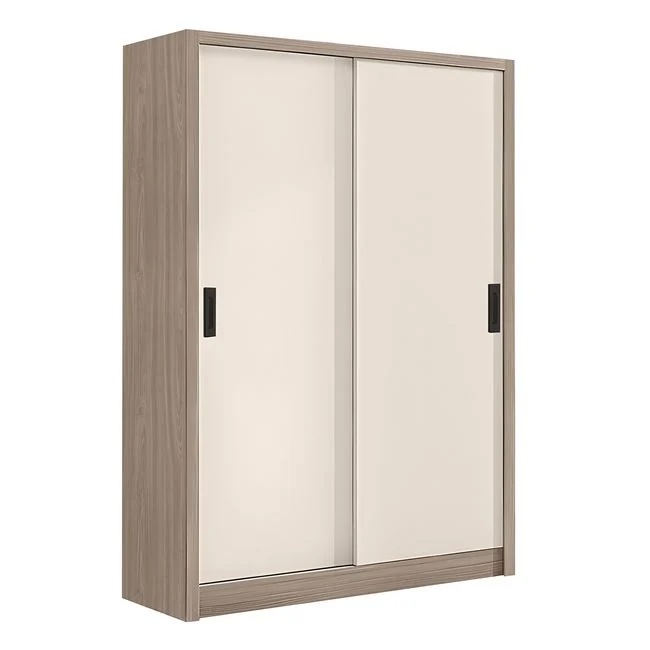 Ντουλάπα δίφυλλη "VANITY" συρόμενη από mdf σε χρώμα σονόμα oak/cream 120x60x200