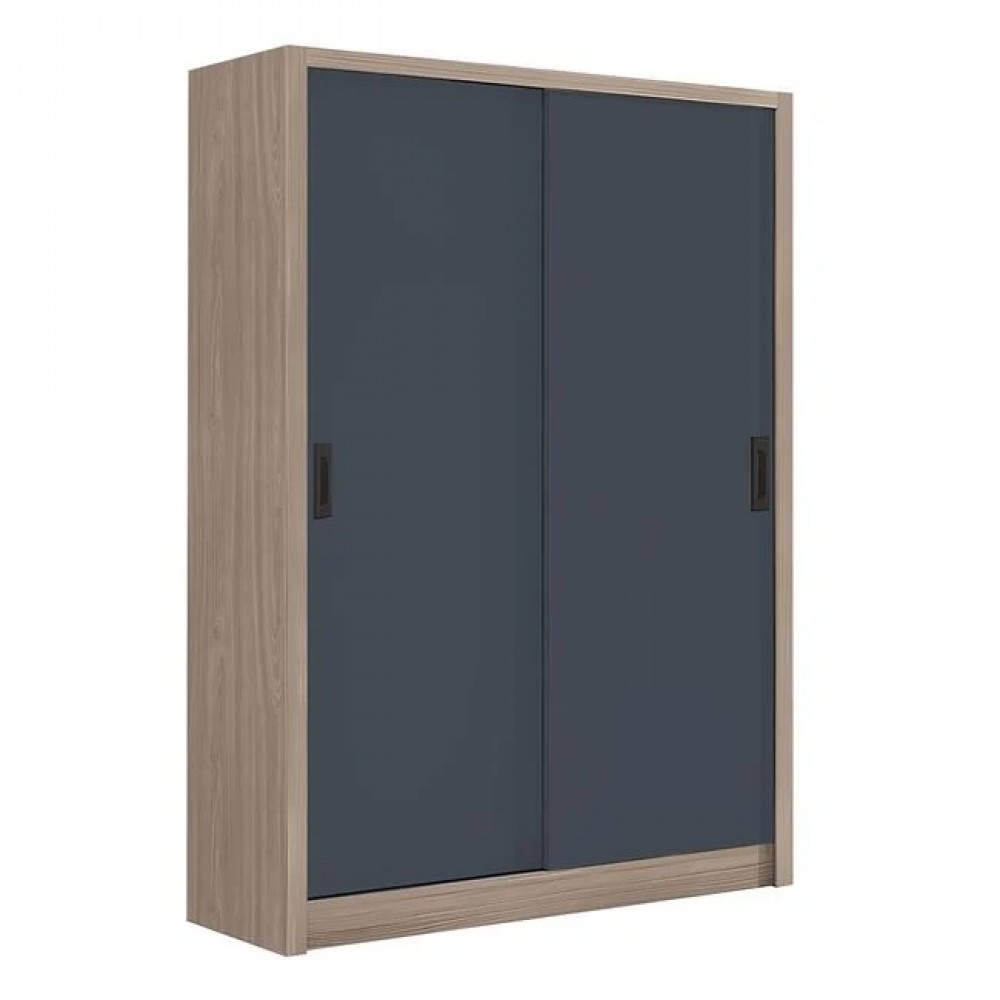 Ντουλάπα δίφυλλη "VANITY" συρόμενη από mdf σε χρώμα σονόμα oak/ανθρακί 120x60x200