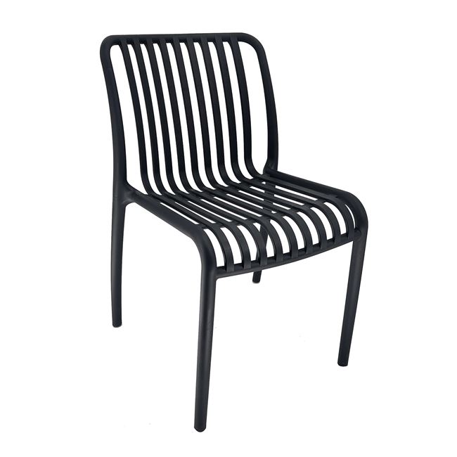 Καρέκλα "MODA-N" στοιβαζόμενη από pp σε χρώμα μαύρο 51x57x78