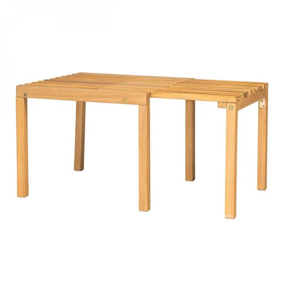Τραπέζι εξωτερικού χώρου  "COZY" βοηθητικό-επεκτεινόμενο από ξύλο σε χρώμα φυσικό 50(+30)x50x40