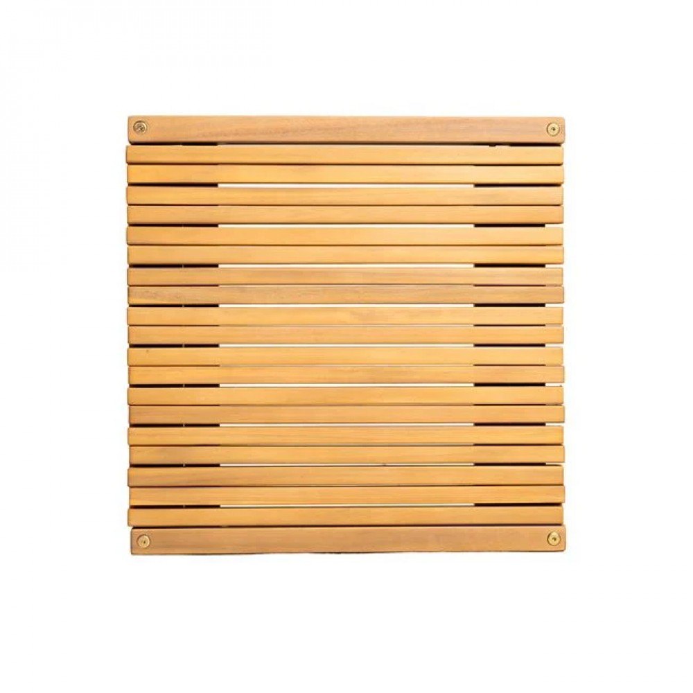 Τραπέζι εξωτερικού χώρου  "COZY" βοηθητικό-επεκτεινόμενο από ξύλο σε χρώμα φυσικό 50(+30)x50x40