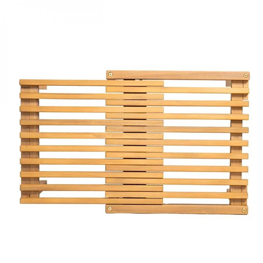 Τραπέζι εξωτερικού χώρου  "COZY" βοηθητικό-επεκτεινόμενο από ξύλο σε χρώμα φυσικό 50(+30)x50x40