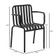 Πολυθρόνα εξωτερικού χώρου "MODIAL" στοιβαζόμενη από μέταλλο σε χρώμα μαύρο 60x51x82
