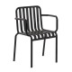 Πολυθρόνα εξωτερικού χώρου "MODIAL" στοιβαζόμενη από μέταλλο σε χρώμα μαύρο 60x51x82