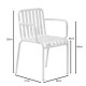 Πολυθρόνα εξωτερικού χώρου "MODIAL" στοιβαζόμενη από μέταλλο σε χρώμα λευκό 60x51x82