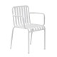 Πολυθρόνα εξωτερικού χώρου "MODIAL" στοιβαζόμενη από μέταλλο σε χρώμα λευκό 60x51x82