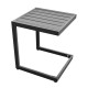 Βοηθητικό τραπέζι ξαπλώστρας "CORTE" από μέταλλο σε χρώμα μαύρο 35x35x41