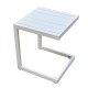 Βοηθητικό τραπέζι ξαπλώστρας "CORTE" από μέταλλο σε χρώμα λευκό 35x35x41