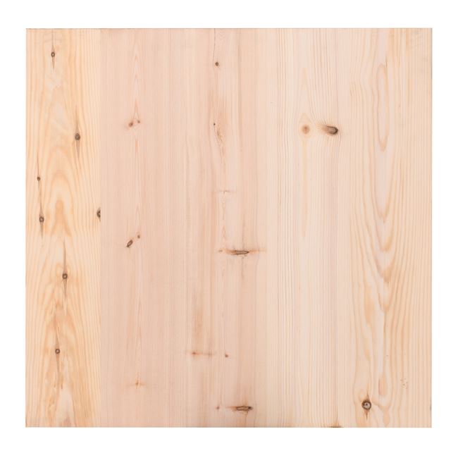 Επιφάνεια τραπεζιού τετράγωνη από ξύλο πεύκου άβαφη 70x70