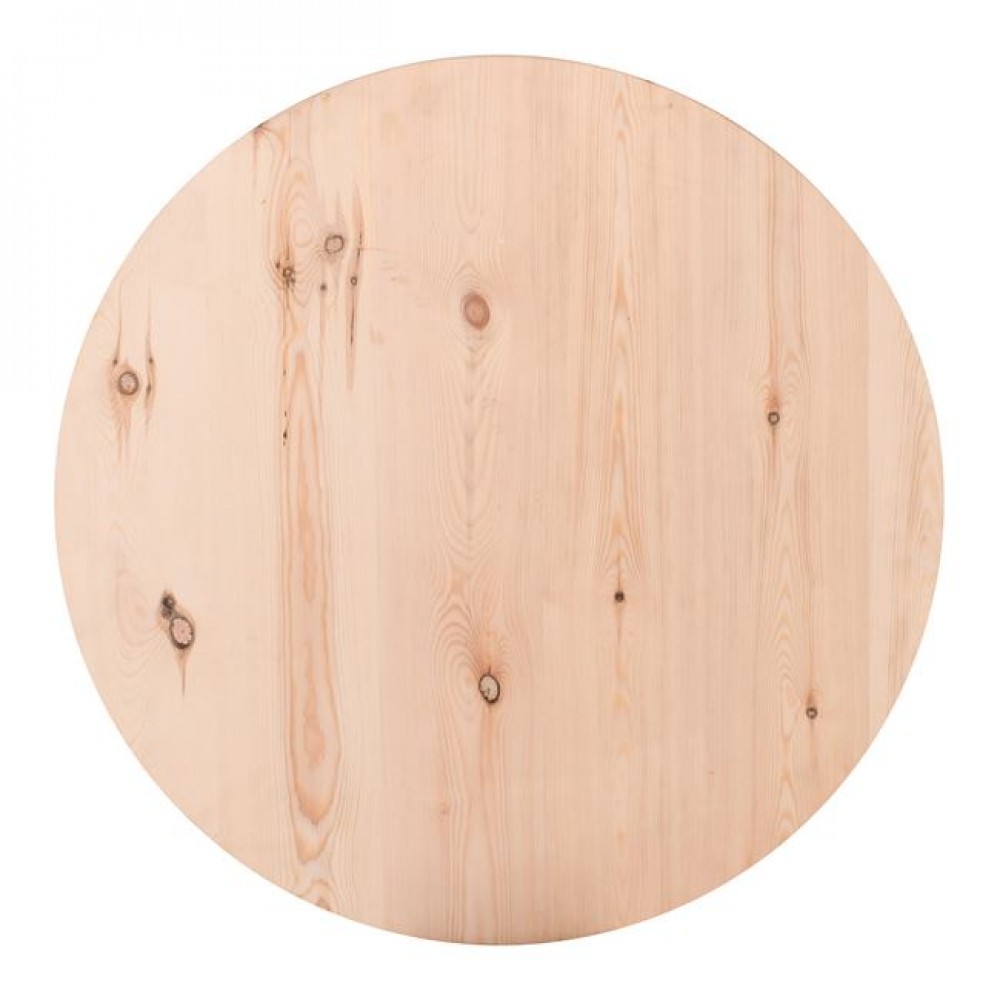 Επιφάνεια τραπεζιού στρογγυλή από ξύλο πεύκου άβαφη Φ80